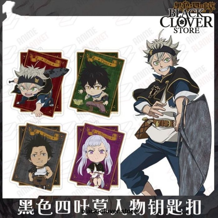 2021 Black Clover Acrylic Key Ring Pendant Toys