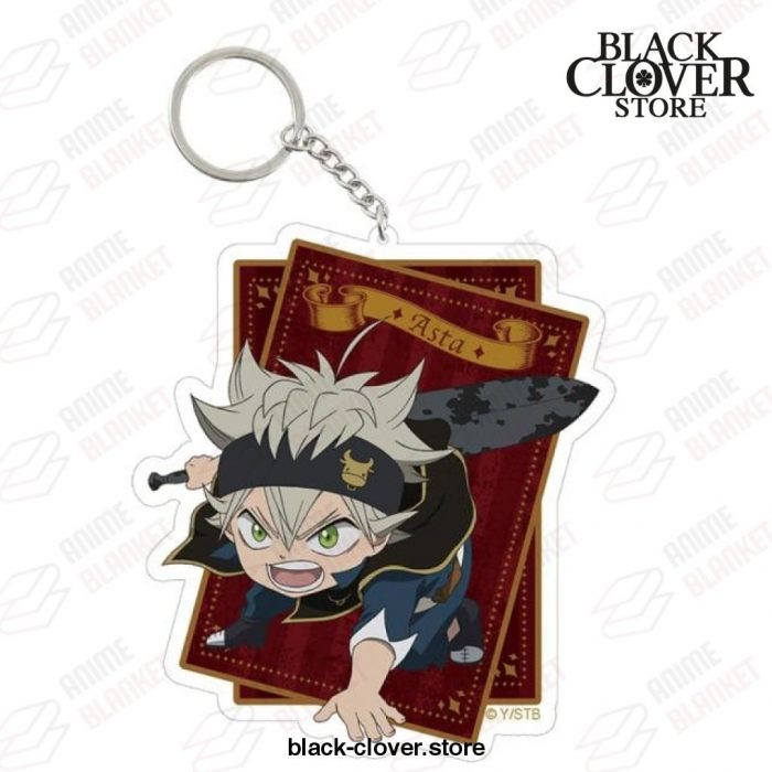 2021 Black Clover Acrylic Key Ring Pendant Toys Asta