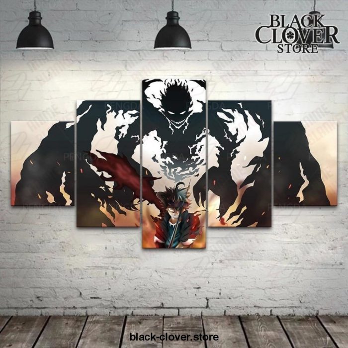 5 Pieces Black Clover Asta Monter Canvas Wall Art