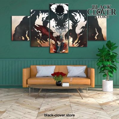 5 Pieces Black Clover Asta Monter Canvas Wall Art