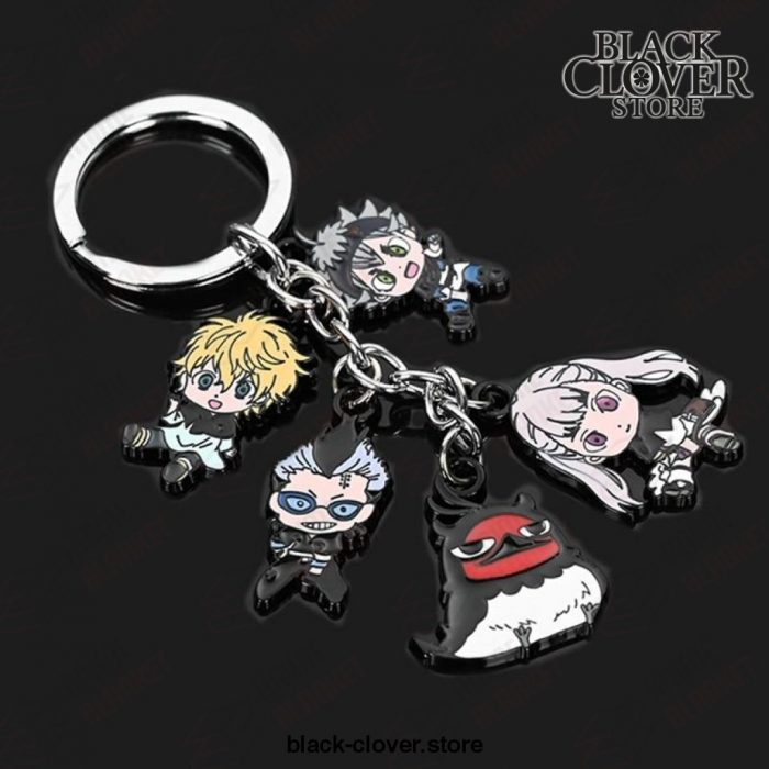 5Pcs Black Clover Keychain Figure New Style