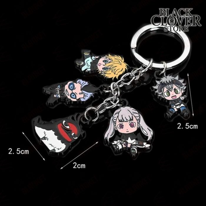 5Pcs Black Clover Keychain Figure New Style