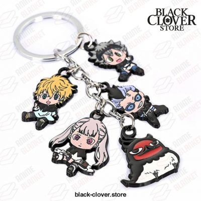 5Pcs Black Clover Keychain Figure New Style