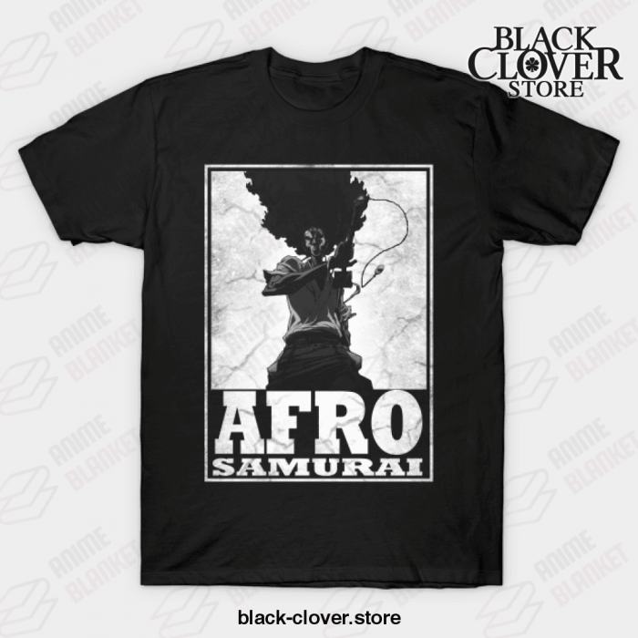 Afro Hair Samurai T-Shirt Black / S