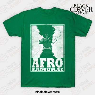 Afro Hair Samurai T-Shirt Green / S