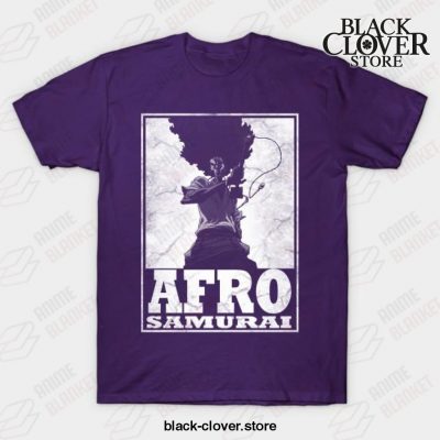 Afro Hair Samurai T-Shirt Purple / S