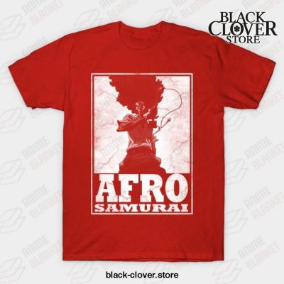 Afro Hair Samurai T-Shirt Red / S