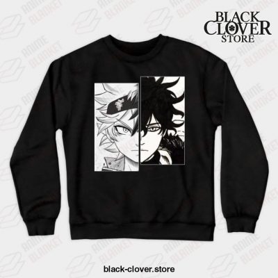 Asta And Yuno Crewneck Sweatshirt Black / S