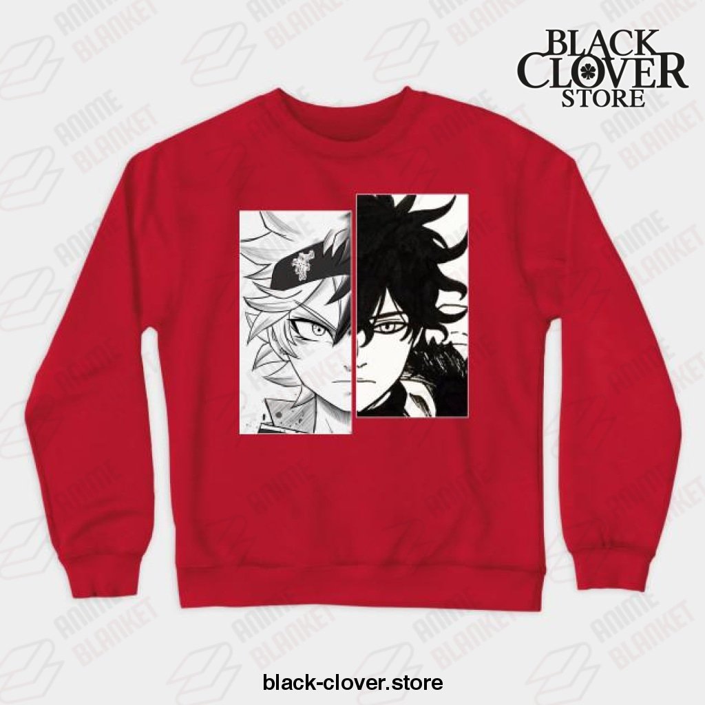 Asta And Yuno Crewneck Sweatshirt Red / S