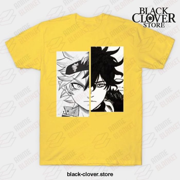 Asta And Yuno T-Shirt Yellow / S