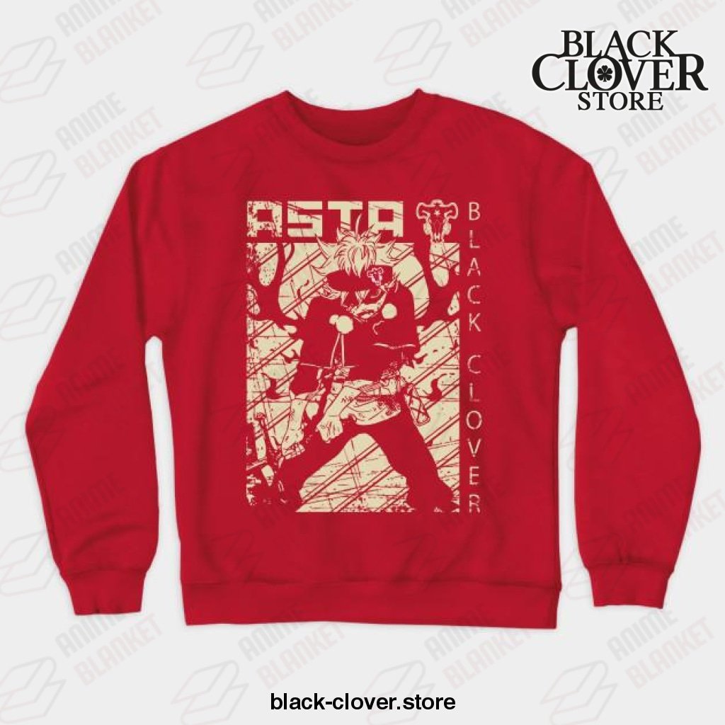 Asta Black Bulls Crewneck Sweatshirt Red / S