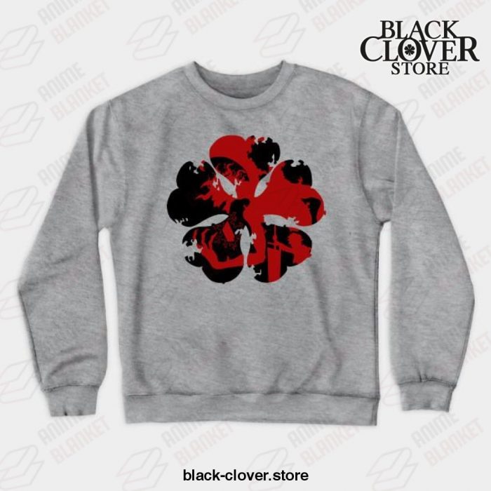 Asta Black Clover Crewneck Sweatshirt Gray / S