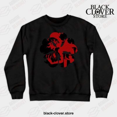 Asta Black Clover Crewneck Sweatshirt Black / S