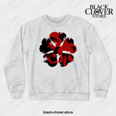 Asta Black Clover Crewneck Sweatshirt White / S