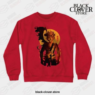Asta Black Clover Vintage V1 Crewneck Sweatshirt Red / S