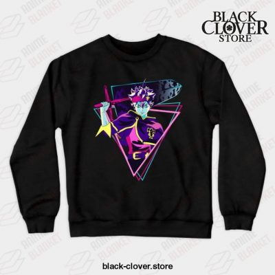Asta Black Clover Vintage V1 Crewneck Sweatshirt Black / S