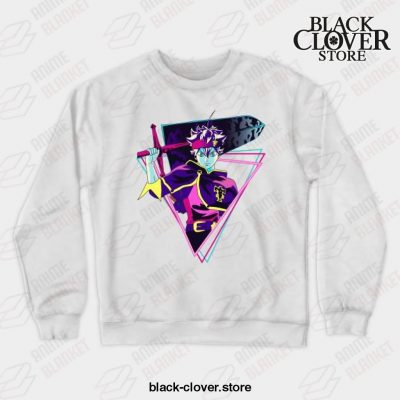 Asta Black Clover Vintage V1 Crewneck Sweatshirt White / S