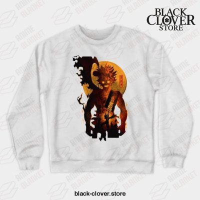 Asta Black Clover Vintage V1 Crewneck Sweatshirt White / S