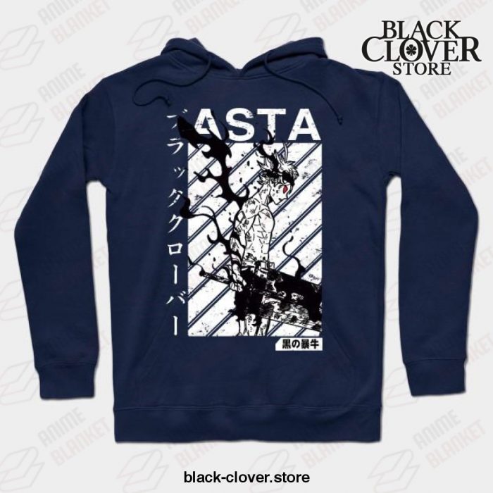 Asta Black Clover Vintage V1 Hoodie Navy Blue / S
