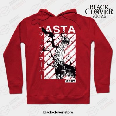 Asta Black Clover Vintage V1 Hoodie Red / S