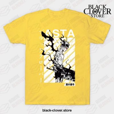Asta Black Clover Vintage V1 T-Shirt Yellow / S