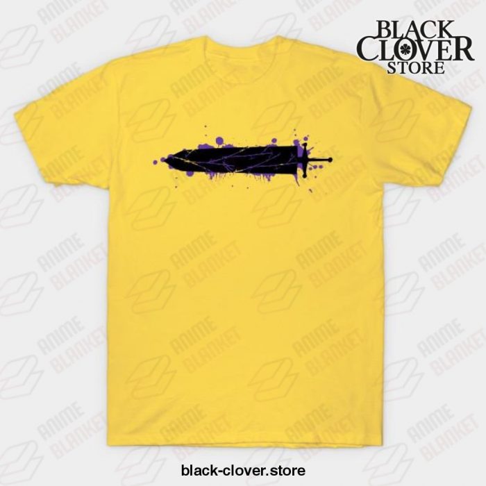 Asta Sword (Black Clover) T-Shirt Yellow / S