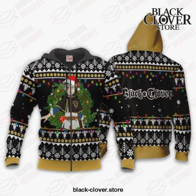 Asta Ugly Christmas Sweater Black Clover Anime Xmas Gift Va11 Zip Hoodie / S All Over Printed Shirts