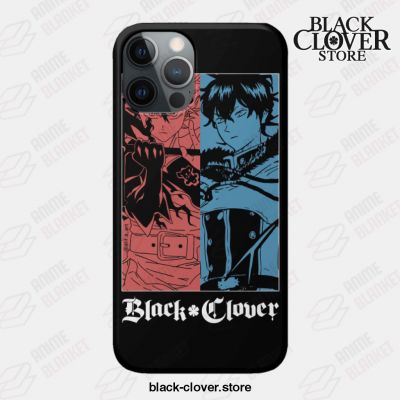 Asta Vs Yuno - Clover Anime Black Phone Case Iphone 7+/8+ / Style 1