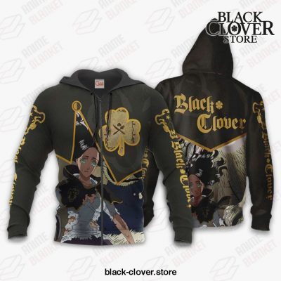 Black Bull Charmy Custom Shirt Clover Anime Jacket Va11 Zip Hoodie / S All Over Printed Shirts