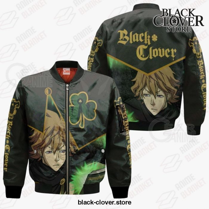 Black Bull Finral Custom Shirt Clover Anime Jacket Va11 Bomber / S All Over Printed Shirts