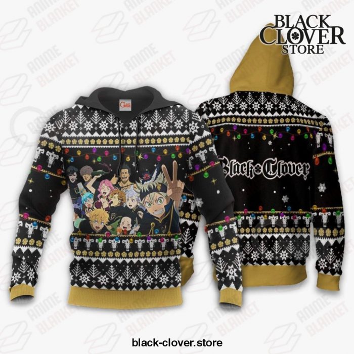 Black Bull Ugly Christmas Sweater Clover Anime Xmas Gift Va11 Hoodie / S All Over Printed Shirts
