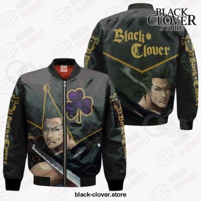 Black Bull Yami Sukehiro Custom Shirt Clover Anime Jacket Va11 Bomber / S All Over Printed Shirts