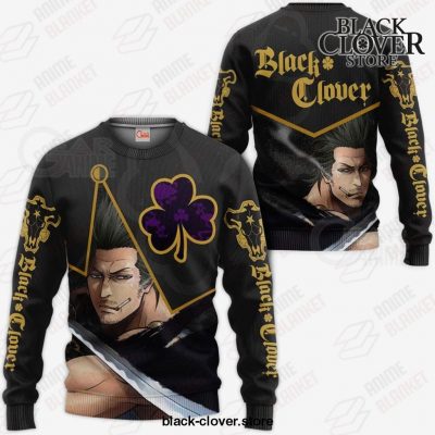 Black Bull Yami Sukehiro Custom Shirt Clover Anime Jacket Va11 Sweater / S All Over Printed Shirts