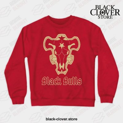 Black Bulls Crewneck Sweatshirt Red / S