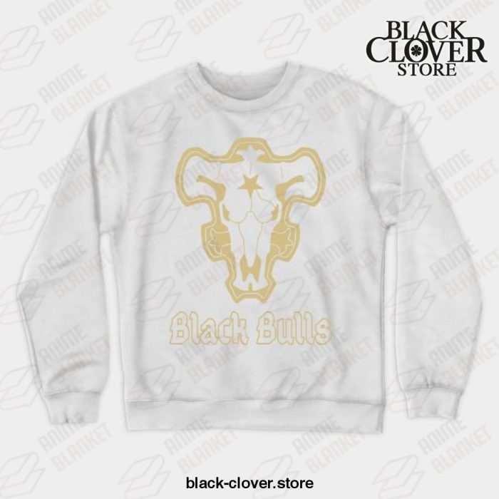 Black Bulls Crewneck Sweatshirt White / S
