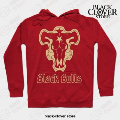 Black Bulls Hoodie Red / S