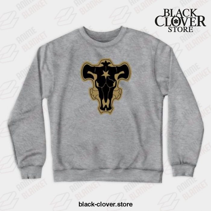 Black Bulls Logo Crewneck Sweatshirt Gray / S