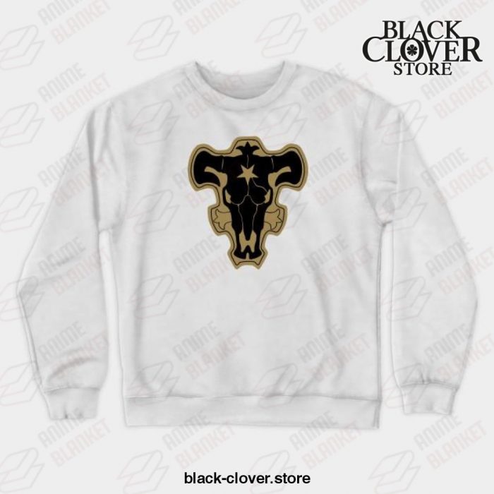 Black Bulls Logo Crewneck Sweatshirt White / S