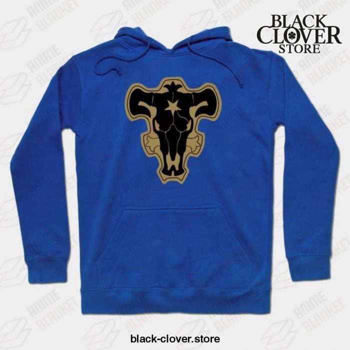 Black Bulls Logo Hoodie Navy Blue / S