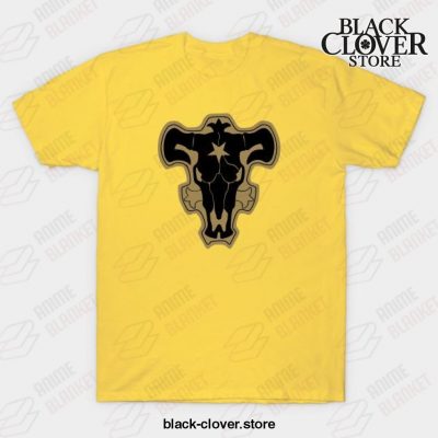 Black Bulls Logo T-Shirt Yellow / S