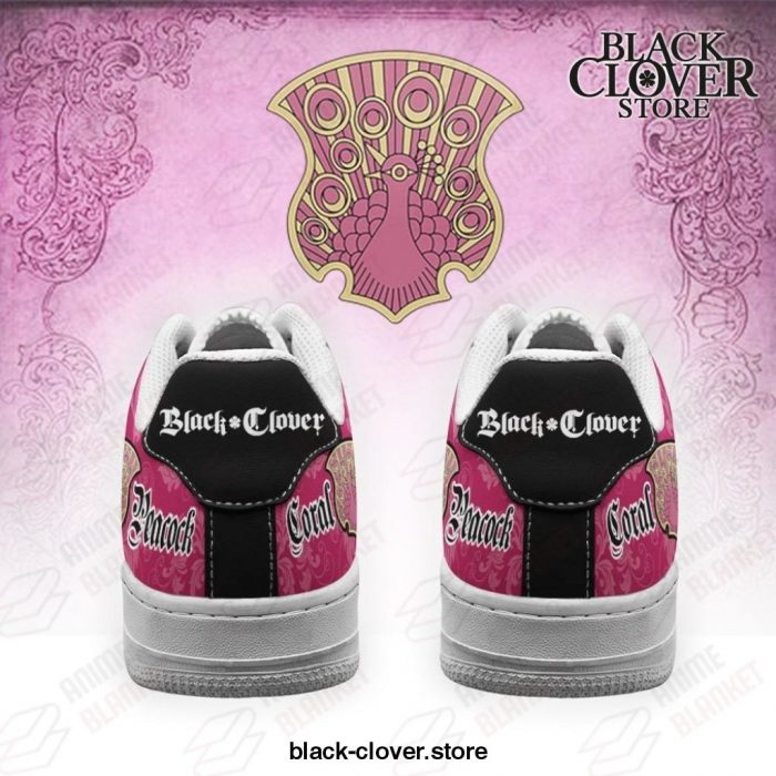Black Clover Air Force Shoes - Magic Knights Squad Coral Peacock Sneakers