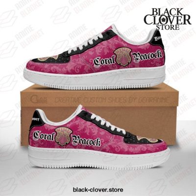 Black Clover Air Force Shoes - Magic Knights Squad Coral Peacock Sneakers Men / Us6.5