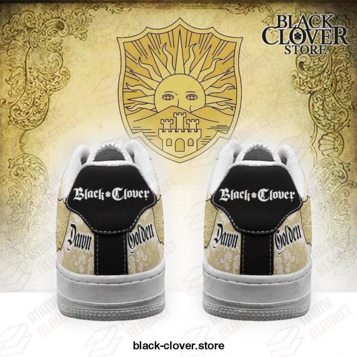 Black Clover Air Force Shoes - Magic Knights Squad Golden Dawn Sneakers Anime