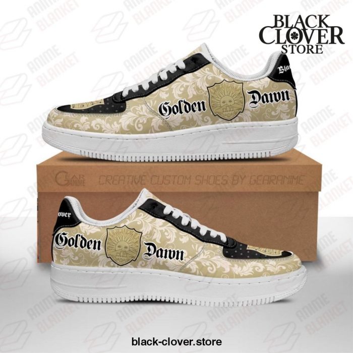 Black Clover Air Force Shoes - Magic Knights Squad Golden Dawn Sneakers Anime Men / Us6.5