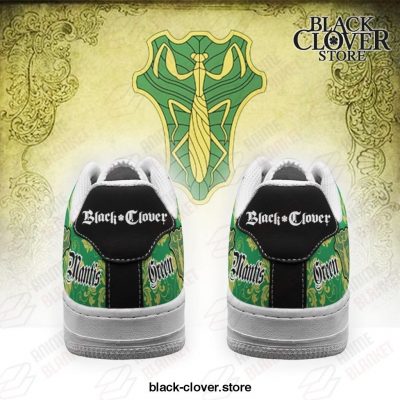 Black Clover Air Force Shoes - Magic Knights Squad Green Mantis Sneakers
