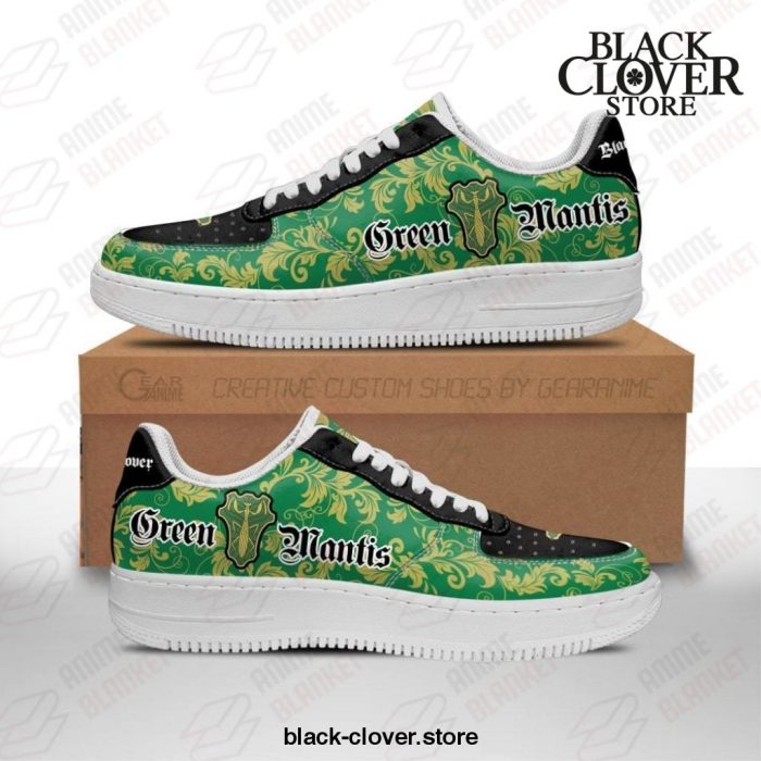 Black Clover Air Force Shoes - Magic Knights Squad Green Mantis Sneakers Men / Us6.5