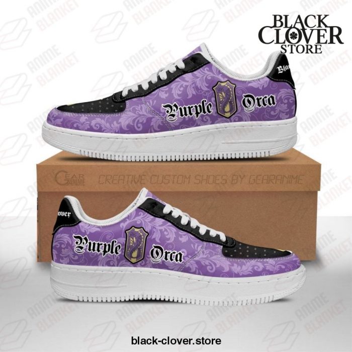 Black Clover Air Force Shoes - Magic Knights Squad Purple Orca Sneakers Men / Us6.5