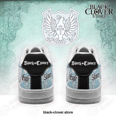 Black Clover Air Force Shoes - Magic Knights Squad Silver Eagle Sneakers Anime