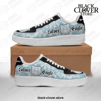 Black Clover Air Force Shoes - Magic Knights Squad Silver Eagle Sneakers Anime Men / Us6.5