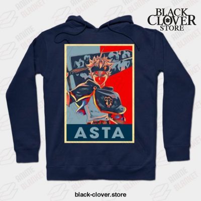 Black Clover Anime - Asta Hoodie Navy Blue / S